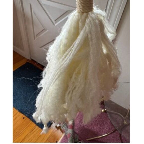 Vintage Macrame Hanging Planter With Brown Ceramic Beads 62" Long - Picture 6 of 6